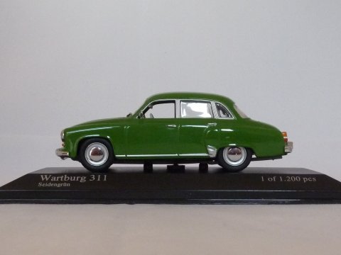 Wartburg A 312 saloon, 1958, groen, Minichamps, 430 015902