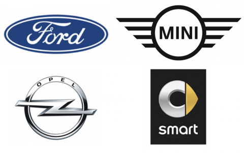 Folders brochures Ford Mini Opel Smart