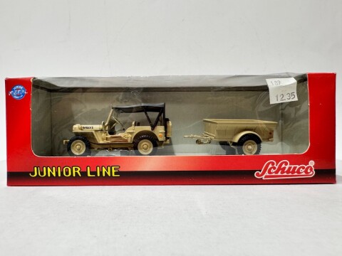 Willy's Jeep met aanhanger Schuco Junior Line 27179